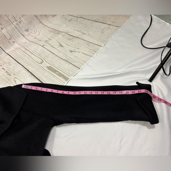 Ellen Tracy Black Wool Angora Blend Lined Coat L/XL Classic Winterwear Pockets - Picture 14 of 16